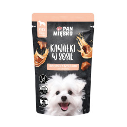 Karma mokra dla psa Pan Mięsko Kawałki w sosie Cielęcina z królikiem (